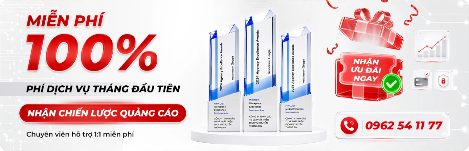 Miễn phí 100% phí dịch vụ tháng đầu tiên