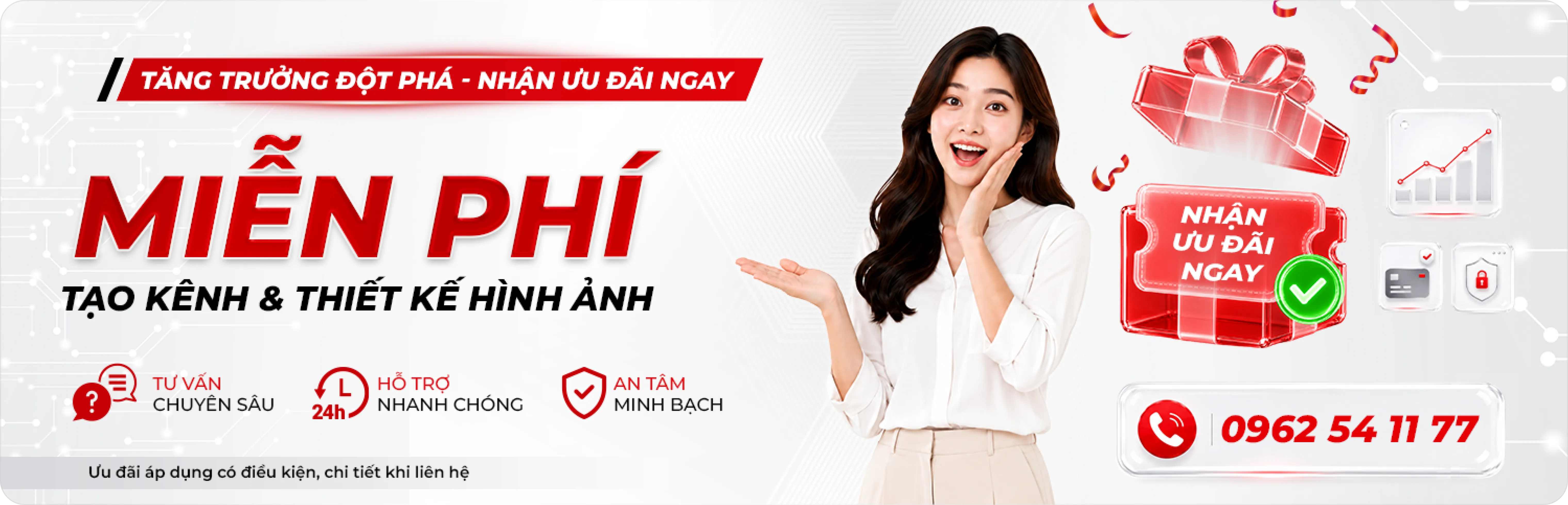 Miễn phí tạo kênh và thiết kế hình ảnh