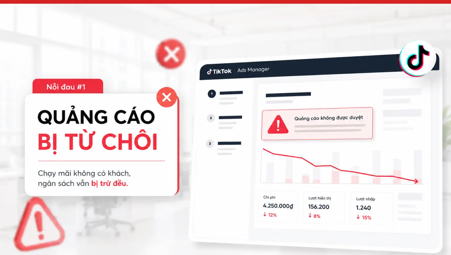 Quảng cáo duyệt lâu hoặc liên tục bị từ chối Quảng cáo duyệt lâu hoặc liên tục bị từ chối