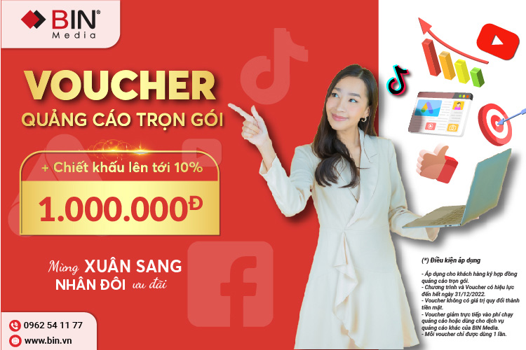 Ưu đãi cho khách hàng đăng ký quảng cáo trọn gói BIN Media