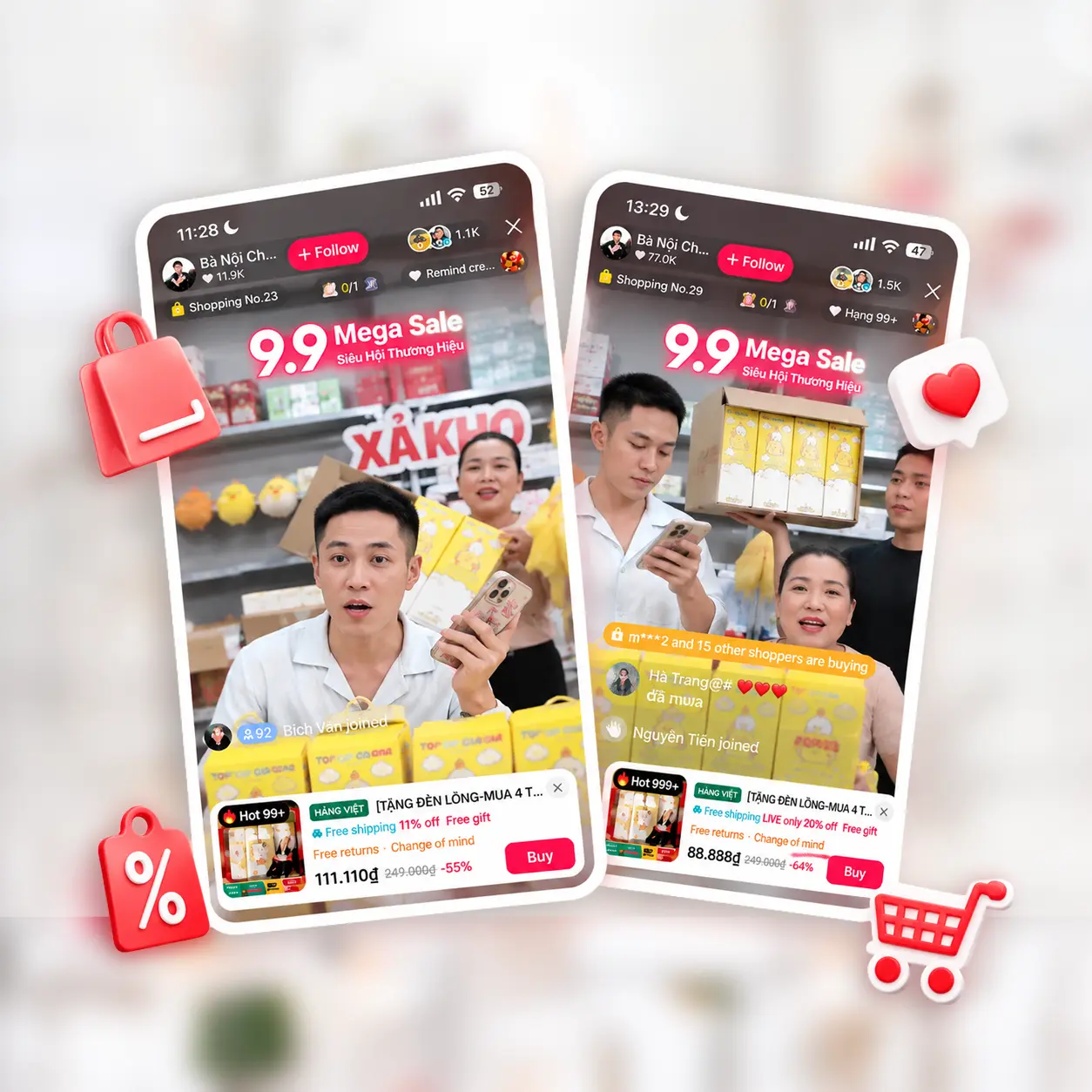 BIN Media x TOP GIA: Hơn 2,15K sản phẩm bán ra từ livestream cùng Bà Nội Chất Chơi