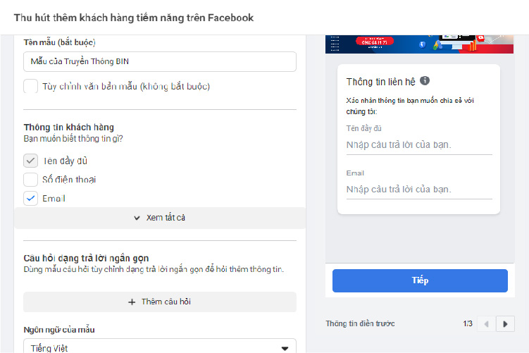  Các bước để tạo mẫu quảng cáo thu hút khách hàng tiềm năng facebook