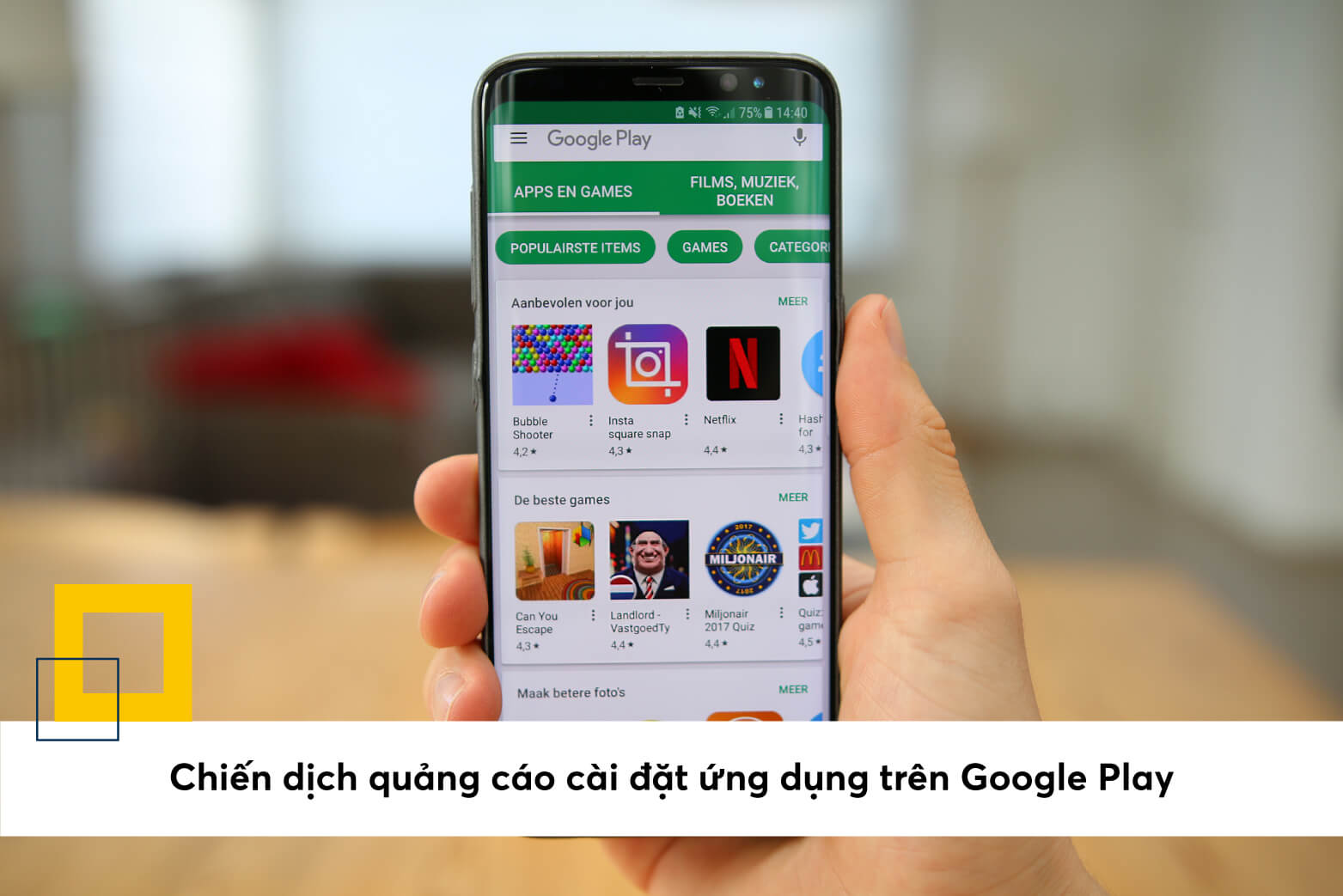 Chiến dịch quảng cáo cài đặt ứng dụng trên Google Play