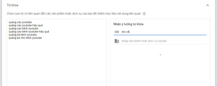 Chọn nơi hiển thị quảng cáo