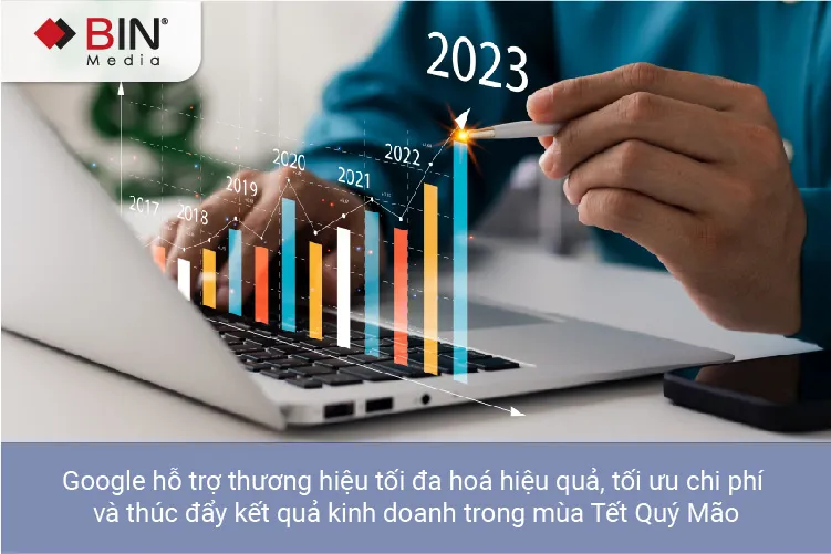 Google hỗ trợ thương hiệu tối đa hoá hiệu quả, tối ưu chi phí và thúc đẩy
kết quả kinh doanh trong mùa Tết Quý Mão Google hỗ trợ thương hiệu tối đa hoá hiệu quả, tối ưu chi phí và thúc đẩy
kết quả kinh doanh trong mùa Tết Quý Mão