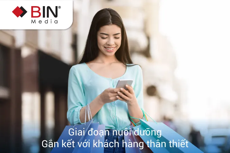 Giai đoạn nuôi dưỡng: Xây dựng mối quan hệ lâu dài và gắn kết với khách
 hàng (2 tuần)