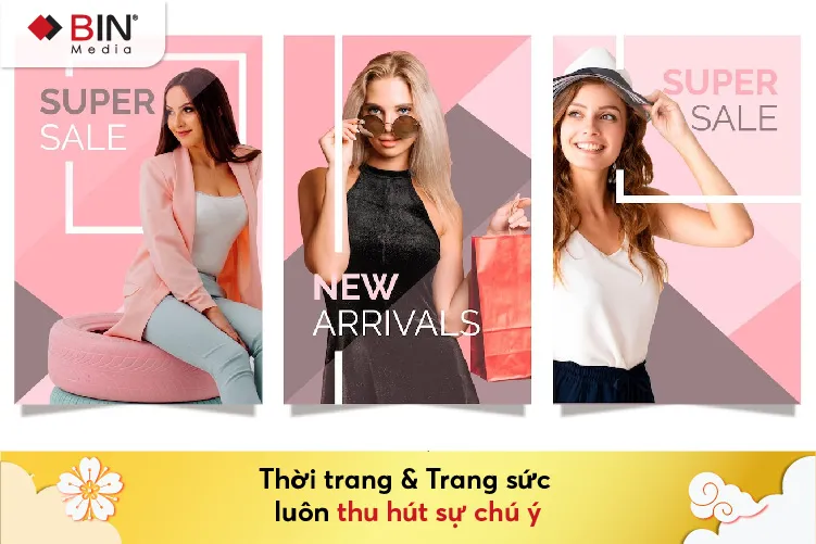 Thời trang (Đồ công sở, Đi chơi, Đồ thể thao) & Trang sức luôn thu hút
 sự chú ý