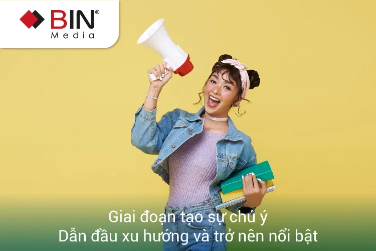Giai đoạn tạo sự chú ý: Dẫn đầu xu hướng và trở nên nổi bật (4 tuần)