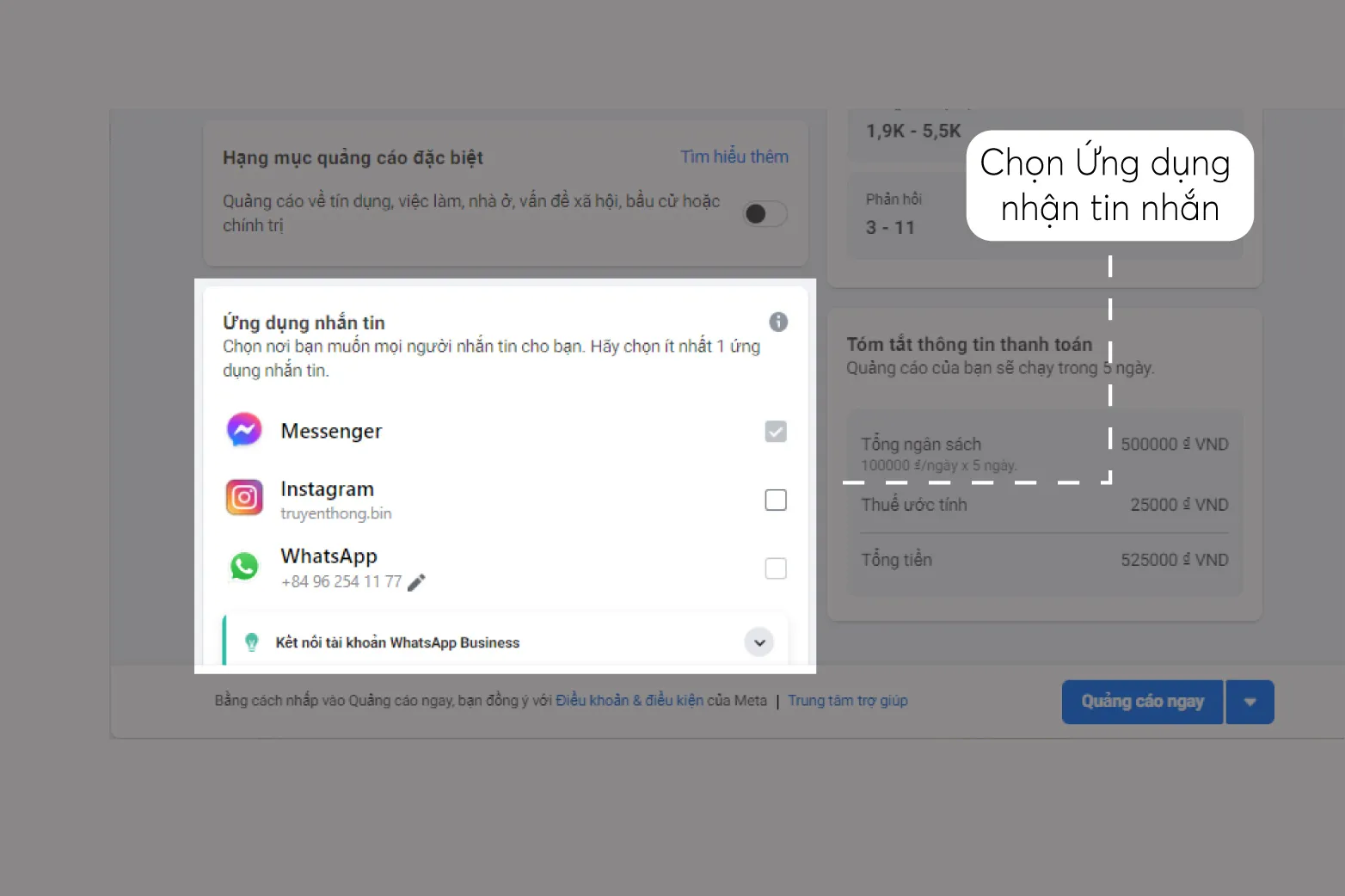 3 Ưu điểm vượt trội của quảng cáo tin nhắn facebook