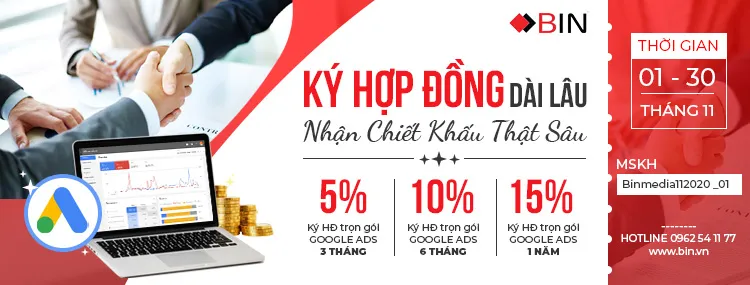 Ký hợp đồng Google Ads dài lâu - Nhận ngay chiết khấu thật sâu