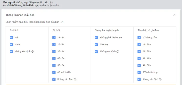 Nhắm đối tượng bạn muốn tiếp cận