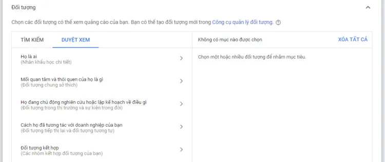 Nhắm đối tượng bạn muốn tiếp cận