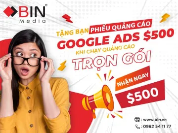Tặng phiếu quảng cáo Google $500 - Hỗ trợ doanh nghiệp bùng nổ doanh số