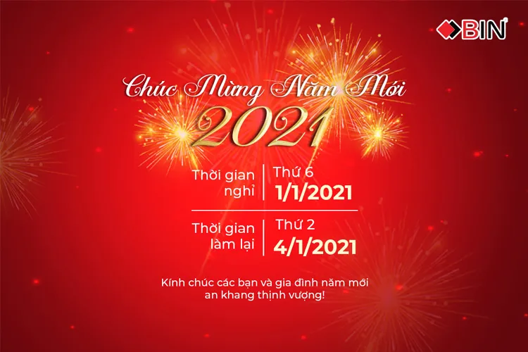 Thông báo Lịch nghỉ Tết 01/01/2021