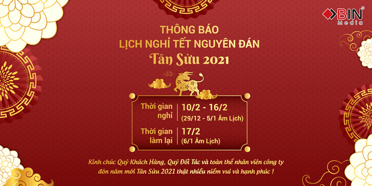 Thông báo Lịch nghỉ Tết Nguyên Đán 2021