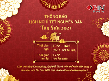 Thông báo Lịch nghỉ Tết Nguyên Đán 2021
