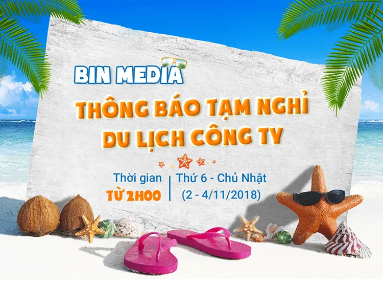 Thông Báo Tạm Nghỉ Du Lịch Công Ty Tháng 11 - 2018