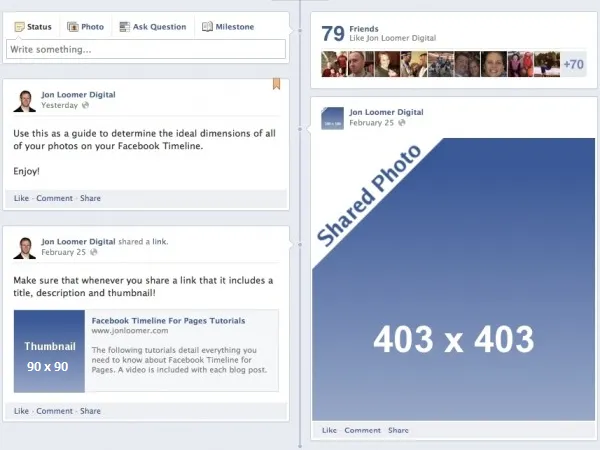 Kích thước chuẩn trên Facebook