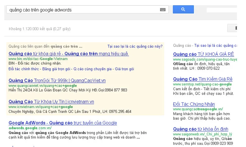 Quang cao tren Google