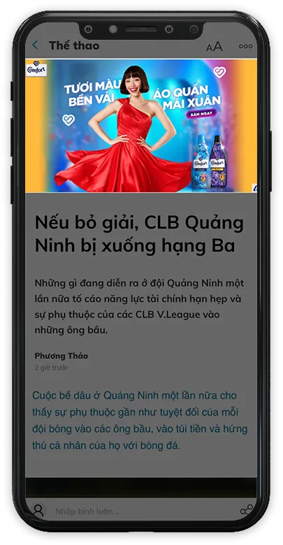 Quảng cáo xuất hiện trên trang bài viết Zing News