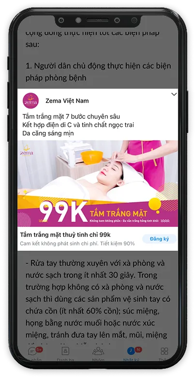 Quảng cáo xuất hiện trong Media Box